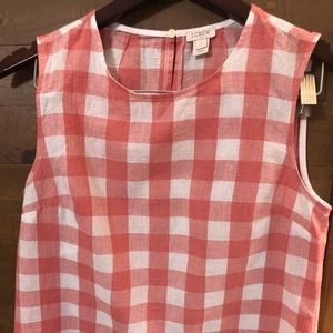 Lightweight red gingham top
